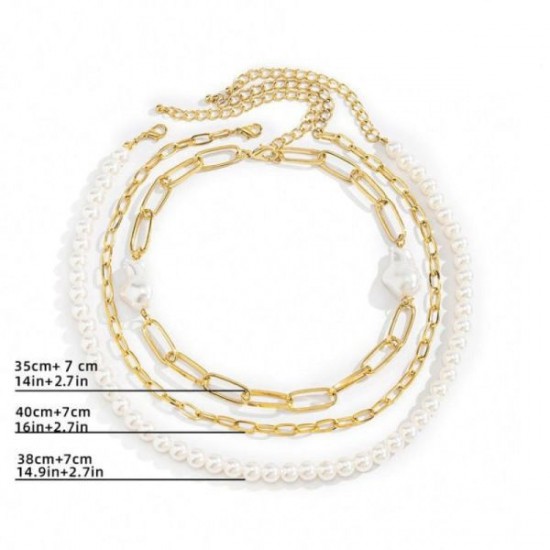 Wholesale Imitation Pearl Multilayer Choke Necklace Wholesale Imitation Pearl Multilayer Choke Necklace